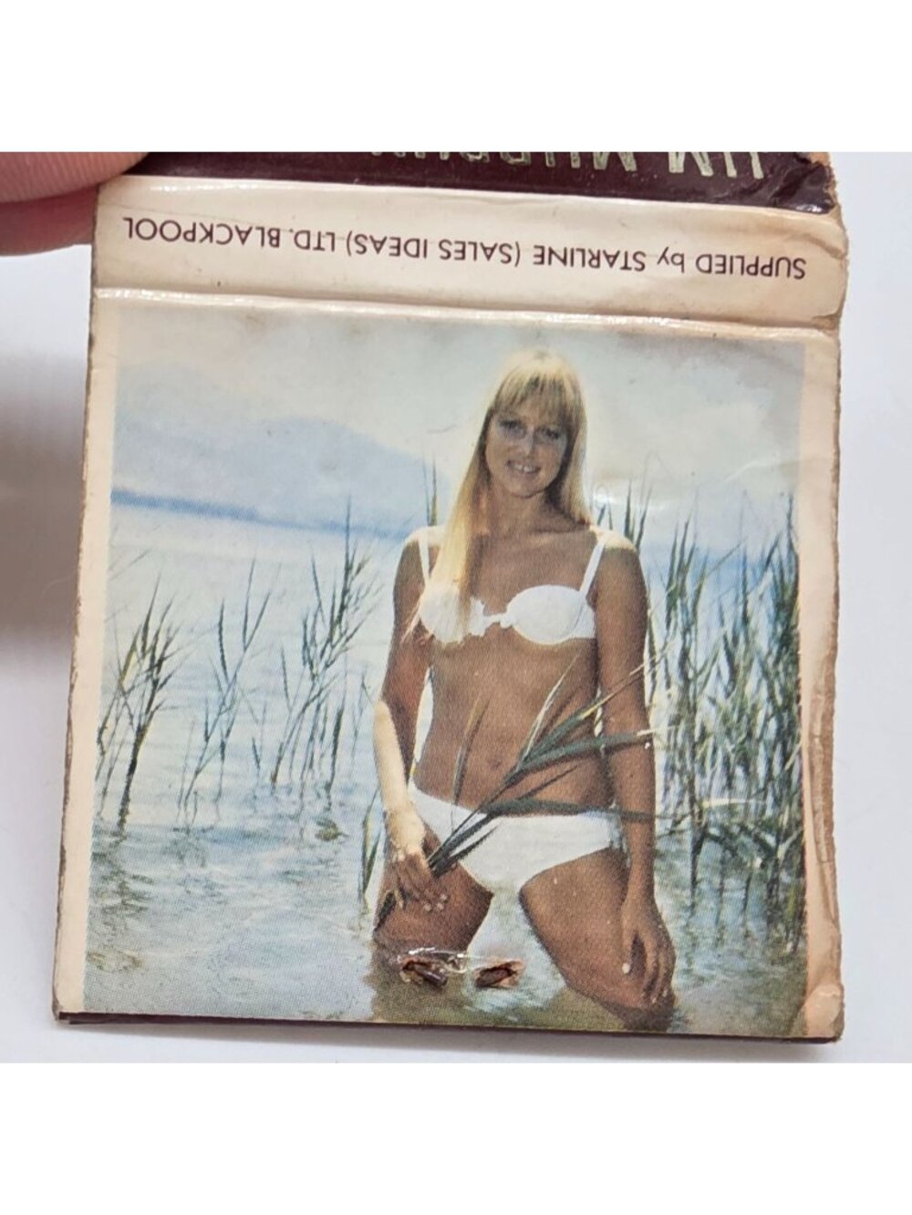 Vintage Bryant & May Matchbook 1970s Female Bathingsuit Advertising